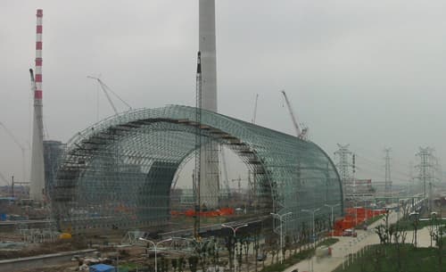 根河加油站网架安装